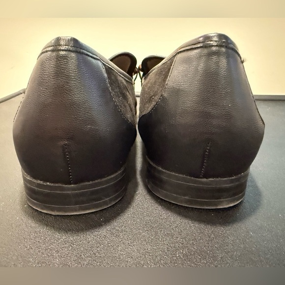 Kelly & Katie Black Loafers with Gold Accent Business Casual Classy Versatile - Picture 5 of 10